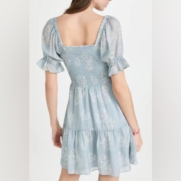 Madewell Dresses Madewell Silk Lucie Smocked Mini Dress In Moody Blooms - Picture 2 of 13